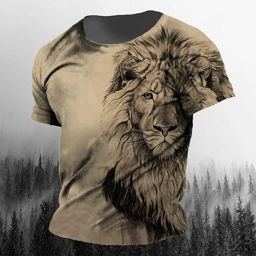 Load image into Gallery viewer, Men&#39;s T-Shirt 3d Animal Print Short-Sleeved O-Neck Top 3d Casual
