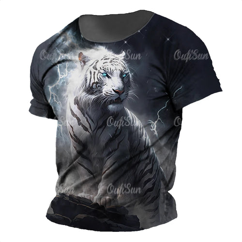 Load image into Gallery viewer, Men&#39;s T-Shirt 3d Animal Print Short-Sleeved O-Neck Top 3d Casual
