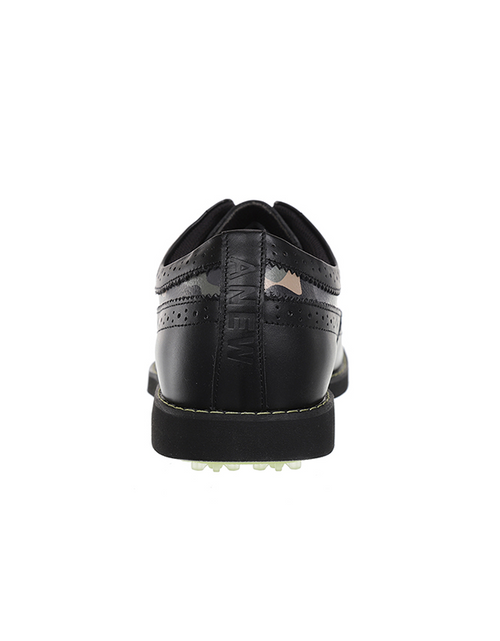 Load image into Gallery viewer, ANew Golf: Men&#39;s Camo Wingtip Brogue Shoes - Black
