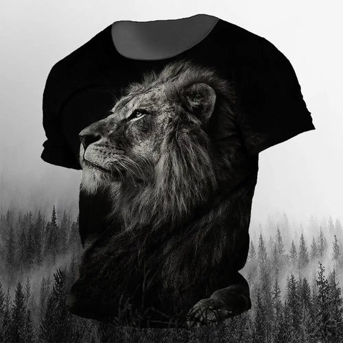 Load image into Gallery viewer, Men&#39;s T-Shirt 3d Animal Print Short-Sleeved O-Neck Top 3d Casual
