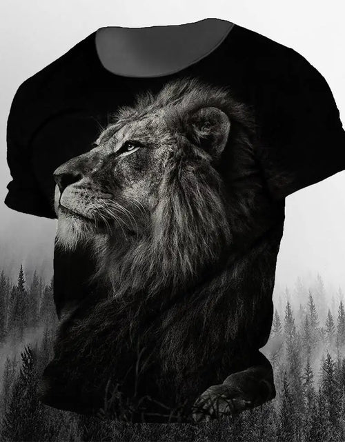 Load image into Gallery viewer, Men&#39;s T-Shirt 3d Animal Print Short-Sleeved O-Neck Top 3d Casual
