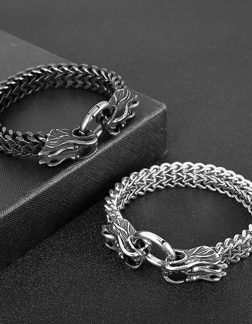 Load image into Gallery viewer, Double Dragon Chain Bracelet
