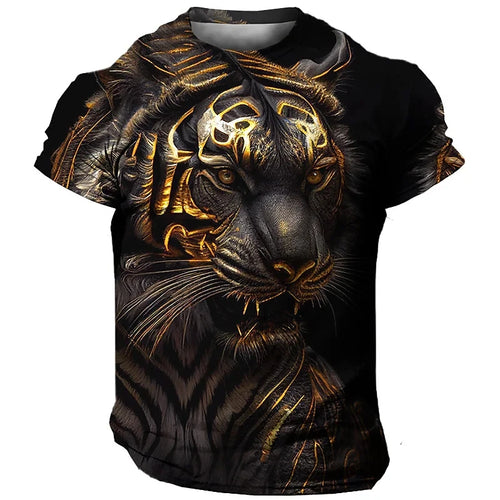 Load image into Gallery viewer, Men&#39;s T-Shirt 3d Animal Print Short-Sleeved O-Neck Top 3d Casual
