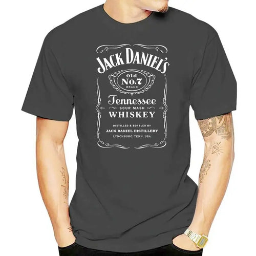 t shirt  Whiskey Whisky T-shirt Mens Round Neck Short Sleeves Cotton