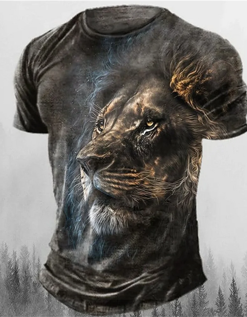 Load image into Gallery viewer, Men&#39;s T-Shirt 3d Animal Print Short-Sleeved O-Neck Top 3d Casual
