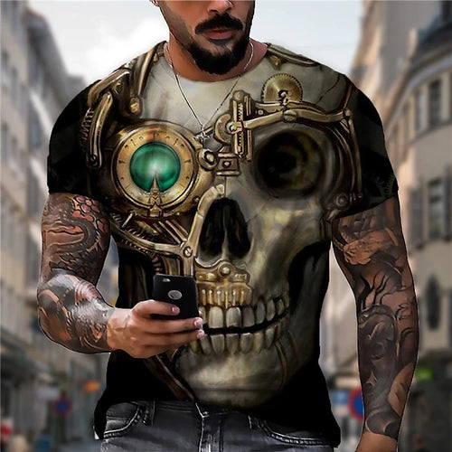 Load image into Gallery viewer, 2022 Men&#39;s Skull Tshirt 3D Printed Skull Graphic T-shirts For Men
