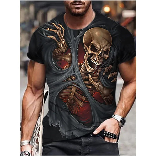 Load image into Gallery viewer, 2022 Men&#39;s Skull Tshirt 3D Printed Skull Graphic T-shirts For Men
