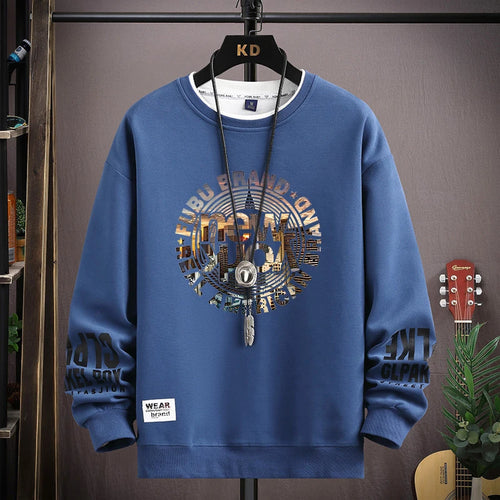 Load image into Gallery viewer, Autumn Men&#39;s Sweatshirt Khaki O Neck Harajuku Exclusive Design Top
