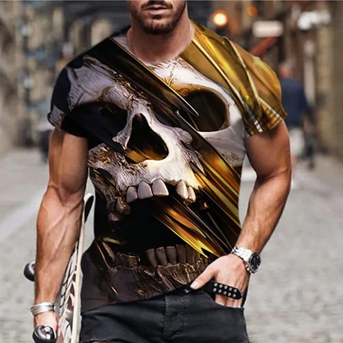 Load image into Gallery viewer, 2022 Men&#39;s Skull Tshirt 3D Printed Skull Graphic T-shirts For Men
