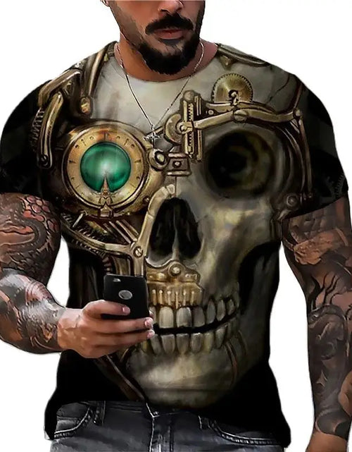 Load image into Gallery viewer, 2022 Men&#39;s Skull Tshirt 3D Printed Skull Graphic T-shirts For Men
