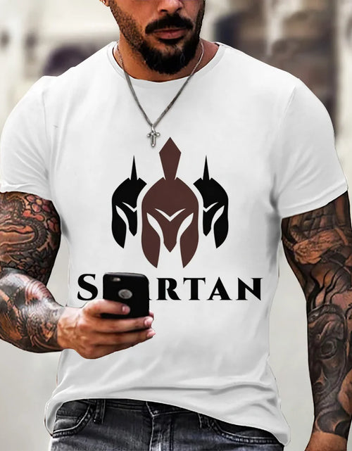 Load image into Gallery viewer, 2024 New Spartan Warrior Men&#39;s T-shirt Cotton Tops 3D Printed Short
