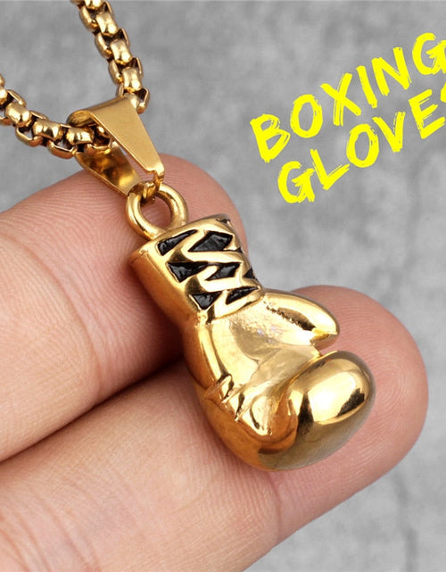 Load image into Gallery viewer, Plated Boxing Glove Pendant Necklace
