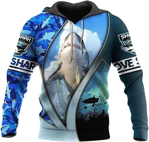 Load image into Gallery viewer, New Wolf Hooded Sweatshirts Men&#39;s Clothing Casual With 3D Printed Long
