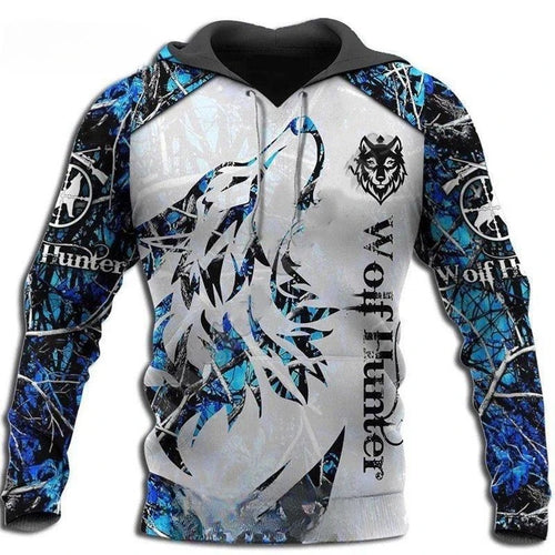 Load image into Gallery viewer, New Wolf Hooded Sweatshirts Men&#39;s Clothing Casual With 3D Printed Long
