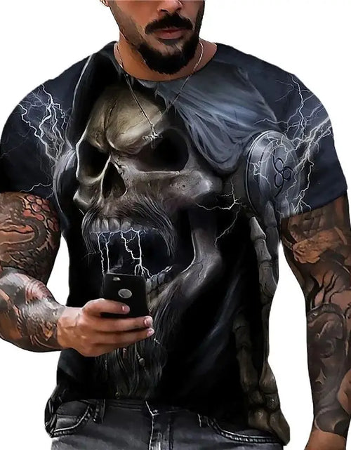 Load image into Gallery viewer, 2022 Men&#39;s Skull Tshirt 3D Printed Skull Graphic T-shirts For Men
