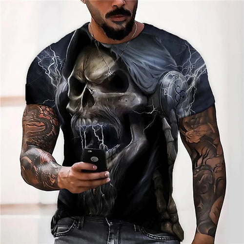 Load image into Gallery viewer, 2022 Men&#39;s Skull Tshirt 3D Printed Skull Graphic T-shirts For Men
