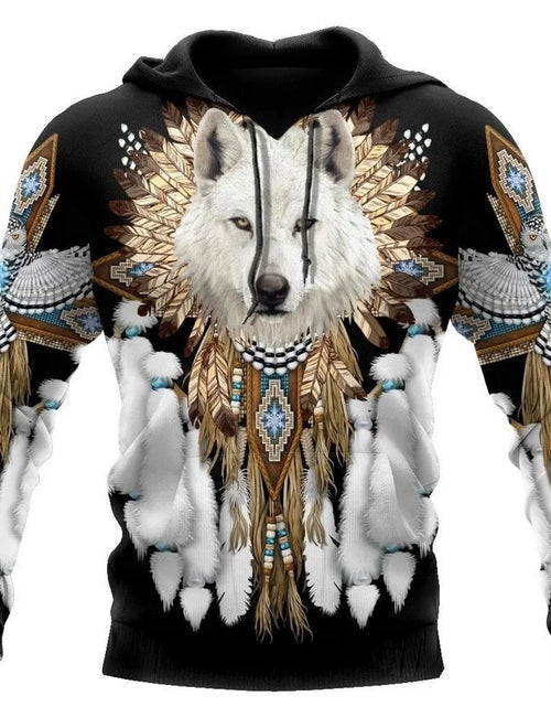 Load image into Gallery viewer, New Wolf Hooded Sweatshirts Men&#39;s Clothing Casual With 3D Printed Long
