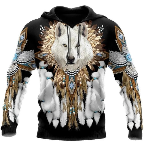 Load image into Gallery viewer, New Wolf Hooded Sweatshirts Men&#39;s Clothing Casual With 3D Printed Long
