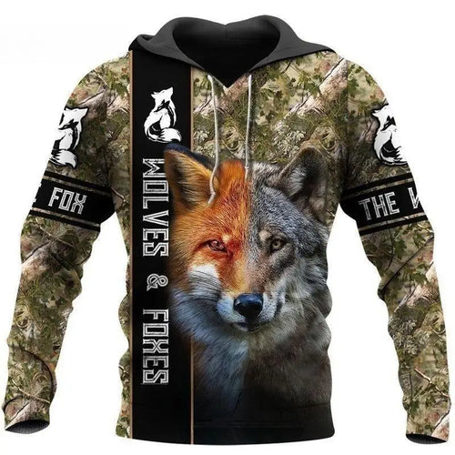 Load image into Gallery viewer, New Wolf Hooded Sweatshirts Men&#39;s Clothing Casual With 3D Printed Long
