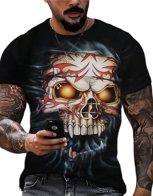 Load image into Gallery viewer, 2022 Men&#39;s Skull Tshirt 3D Printed Skull Graphic T-shirts For Men
