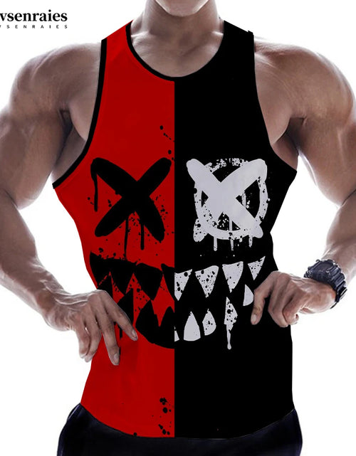 Load image into Gallery viewer, Devil Smiling Face 2023 Fashion Summer Men Tank Tops Sleeveless Spring
