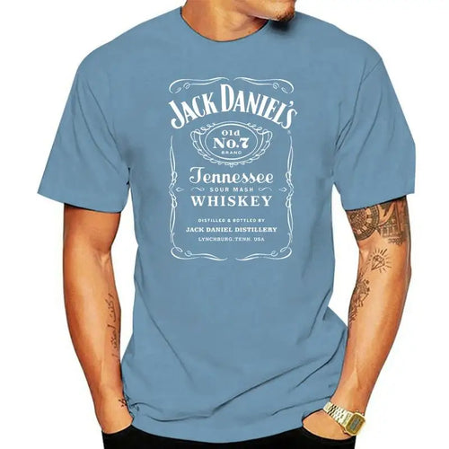 t shirt  Whiskey Whisky T-shirt Mens Round Neck Short Sleeves Cotton