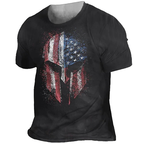 Load image into Gallery viewer, 2024 New Spartan Warrior Men&#39;s T-shirt Cotton Tops 3D Printed Short
