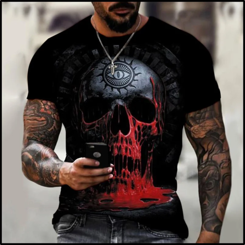 Load image into Gallery viewer, 2022 Men&#39;s Skull Tshirt 3D Printed Skull Graphic T-shirts For Men
