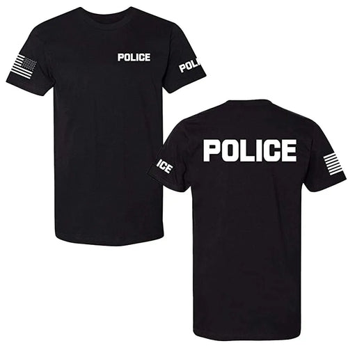 Law Enforcement Tee - Police EMS FBI Fire Rescue Sheriff K-9 Two-Sided