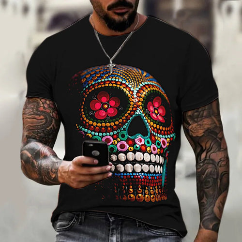 Load image into Gallery viewer, 2022 Men&#39;s Skull Tshirt 3D Printed Skull Graphic T-shirts For Men
