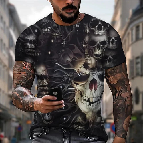 Load image into Gallery viewer, 2022 Men&#39;s Skull Tshirt 3D Printed Skull Graphic T-shirts For Men
