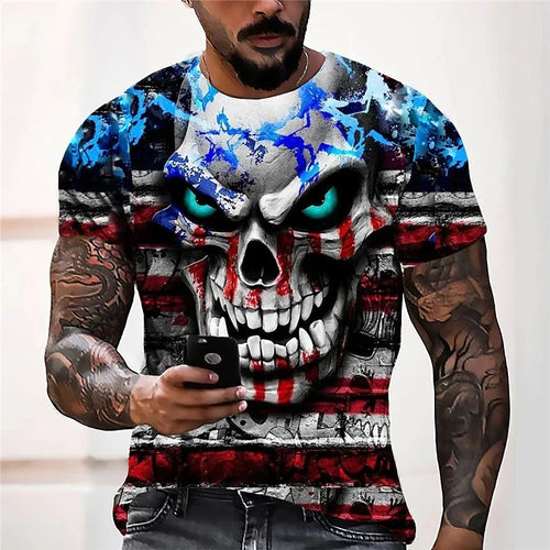 Load image into Gallery viewer, 2022 Men&#39;s Skull Tshirt 3D Printed Skull Graphic T-shirts For Men
