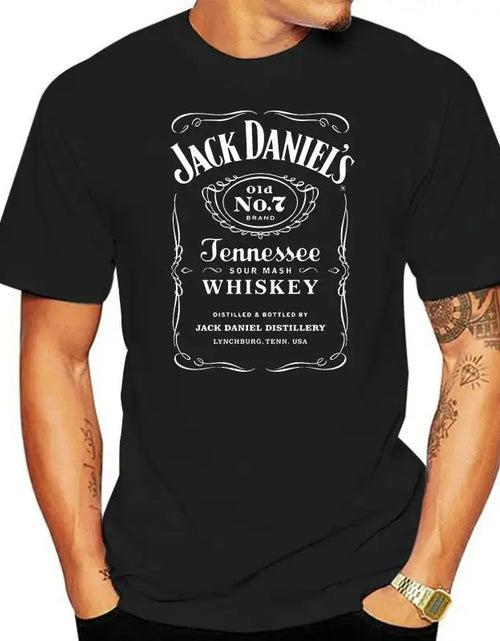 Load image into Gallery viewer, t shirt  Whiskey Whisky T-shirt Mens Round Neck Short Sleeves Cotton
