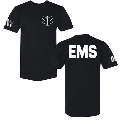 Law Enforcement Tee - Police EMS FBI Fire Rescue Sheriff K-9 Two-Sided