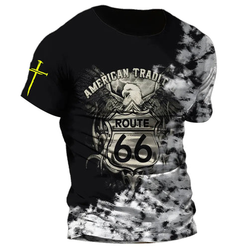 Load image into Gallery viewer, Route 66 3D Print T-shirt Men Women Fashion T-shirt Kids Boy Girl
