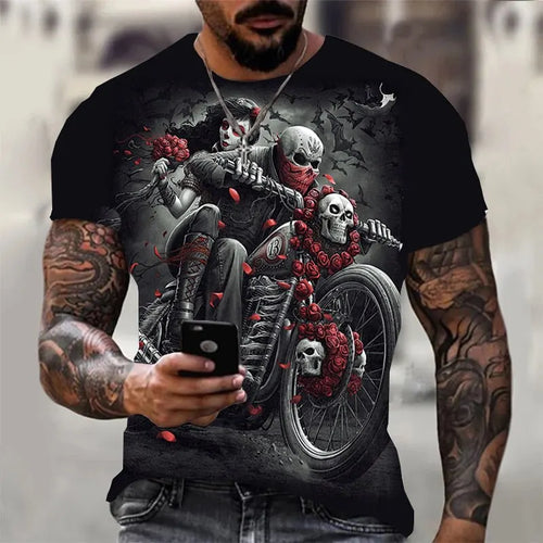 Load image into Gallery viewer, 2022 Men&#39;s Skull Tshirt 3D Printed Skull Graphic T-shirts For Men
