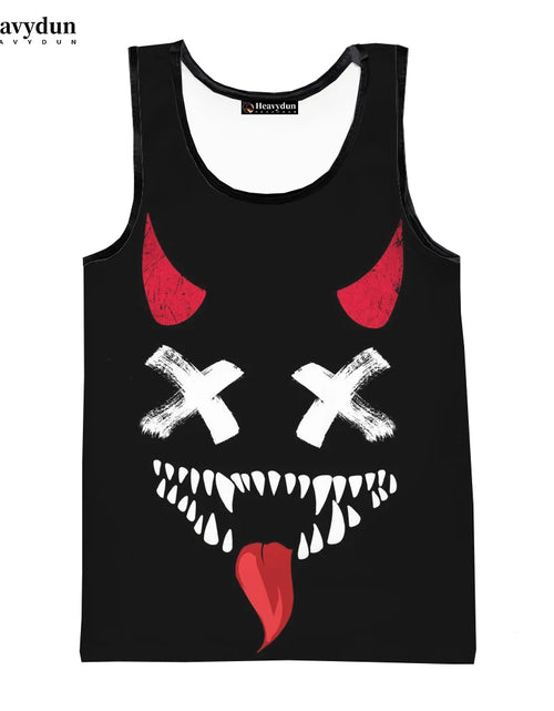 Load image into Gallery viewer, Devil Smiling Face 2023 Fashion Summer Men Tank Tops Sleeveless Spring
