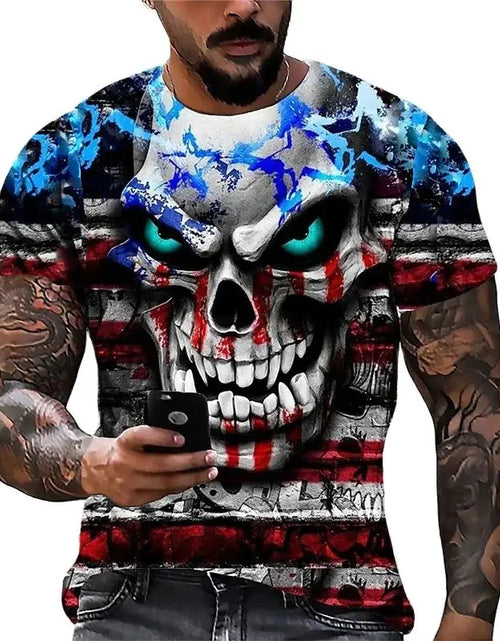 Load image into Gallery viewer, 2022 Men&#39;s Skull Tshirt 3D Printed Skull Graphic T-shirts For Men
