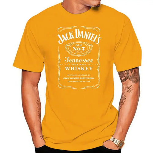 t shirt  Whiskey Whisky T-shirt Mens Round Neck Short Sleeves Cotton