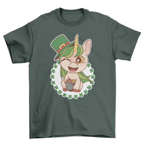 Load image into Gallery viewer, St. Patrick&#39;s Unicorn T-shirt
