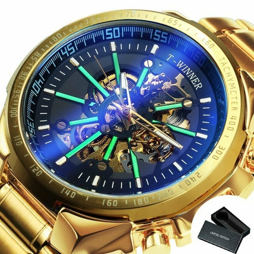 Load image into Gallery viewer, Automatic Watches Mens Gold Watch Men Luxury Watches Top Brand
