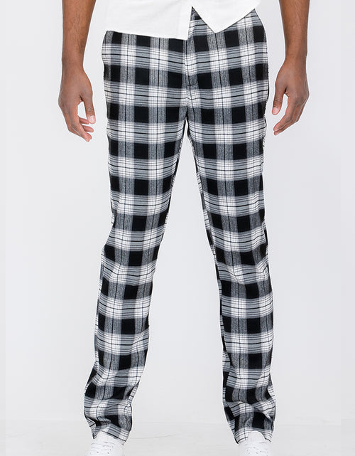 Load image into Gallery viewer, Plaid Slim Fit Trouser Pants
