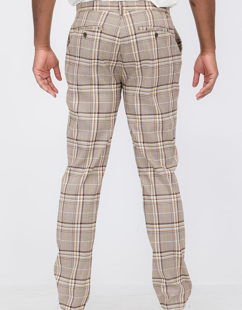 Load image into Gallery viewer, Plaid Slim Fit Trouser Pants
