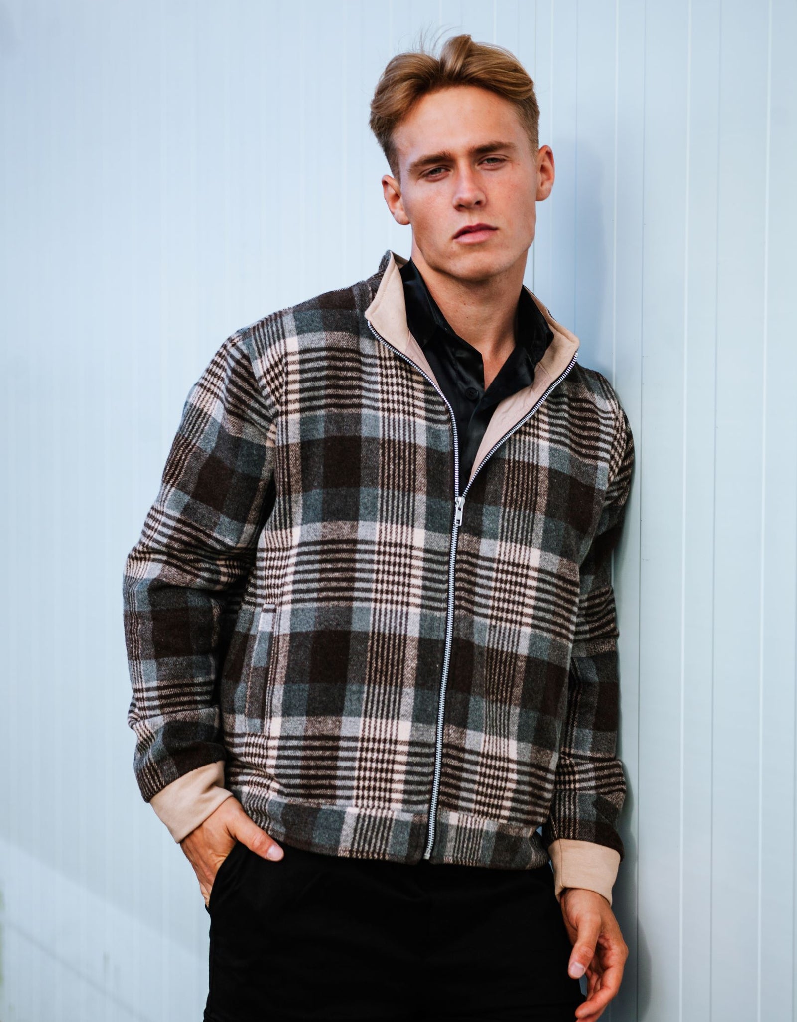 Brown checked jacket