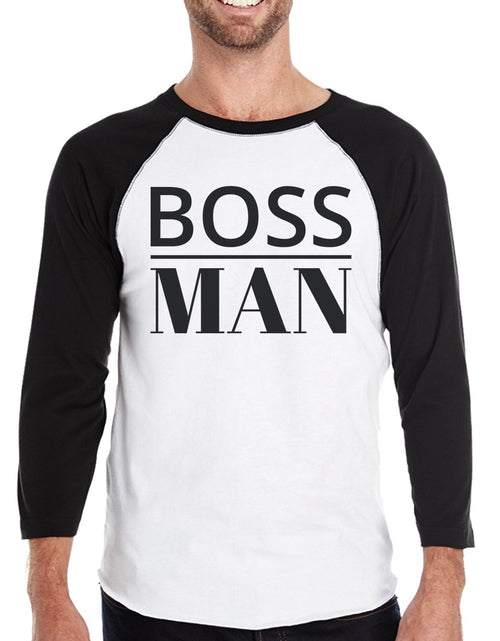 Load image into Gallery viewer, Boss Family Mens Black And White BaseBall Shirt
