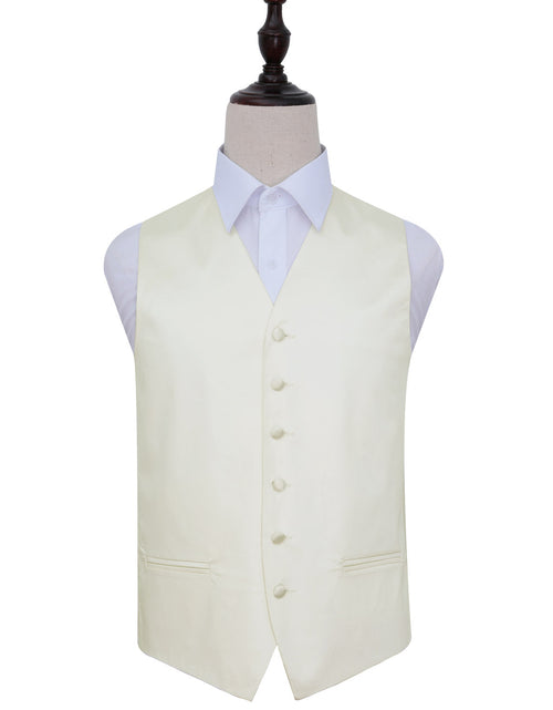 Load image into Gallery viewer, Plain Satin Waistcoat - Ivory, 48&#39;
