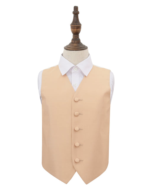 Load image into Gallery viewer, Solid Check Waistcoat - Boys - Champagne, 28&#39;
